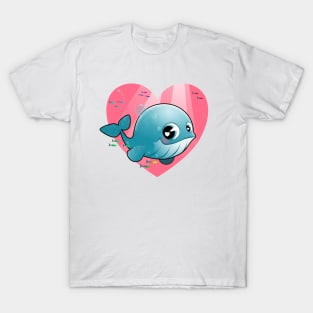 love baby blue whale T-Shirt